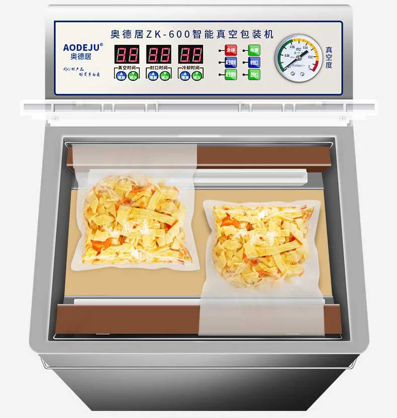 

Коммерческий вакуумный упаковщик для влажных и сухих продуктов, 220 В, коммерческая вакуумная упаковочная машина для пищевых продуктов, машина для двойной запечатывания чая