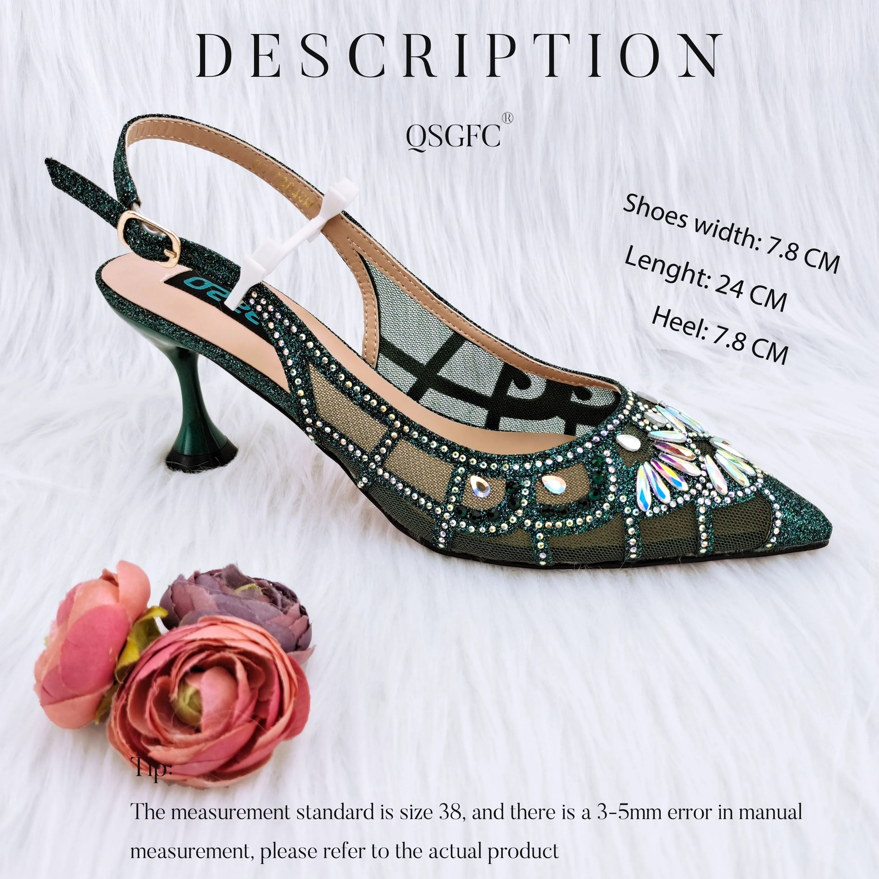QSGDavid-Chaussures à Talons Aiguilles pour Femme, Strass, Design Creux, Jolie tu, Parker, Mode Italienne, Nouveau