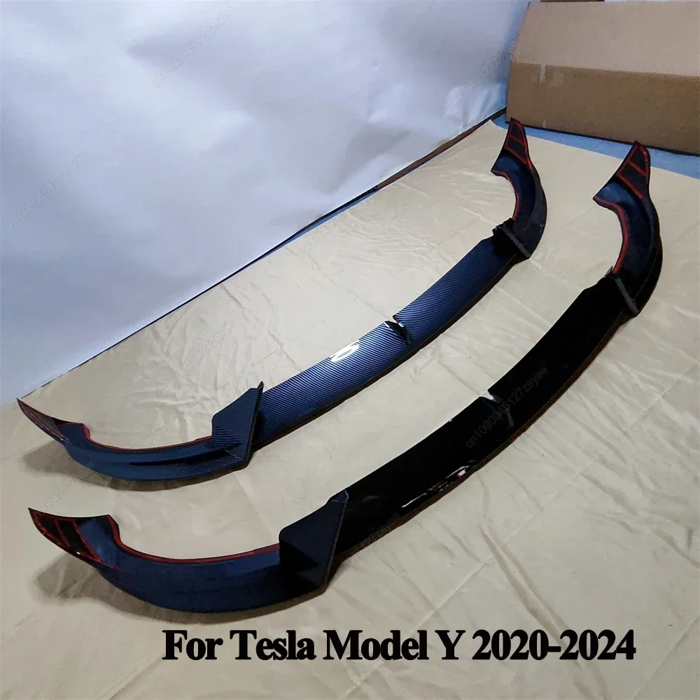 Para Tesla Model 3 2017-2023 Model Y 2020-2024 parachoques delantero de coche labio difusor de barbilla Kit de cuerpo alerón Deflector accesorios de sintonización