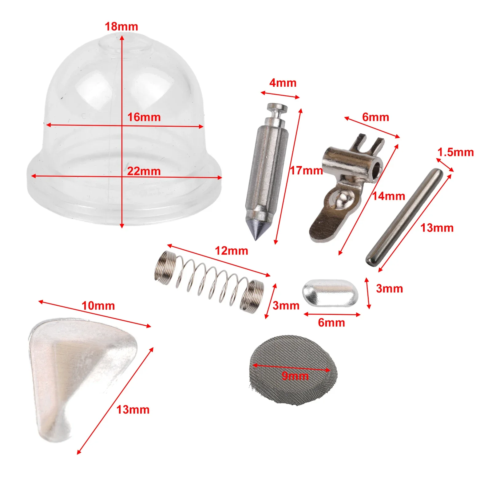 Imagem -03 - Carburador Repair Kit para Stihl Hs45 Fs55 Fs38 Bg45 Garden Tool Carb Diafragma Rebuild Kit Zama Rb100 C1q-s157