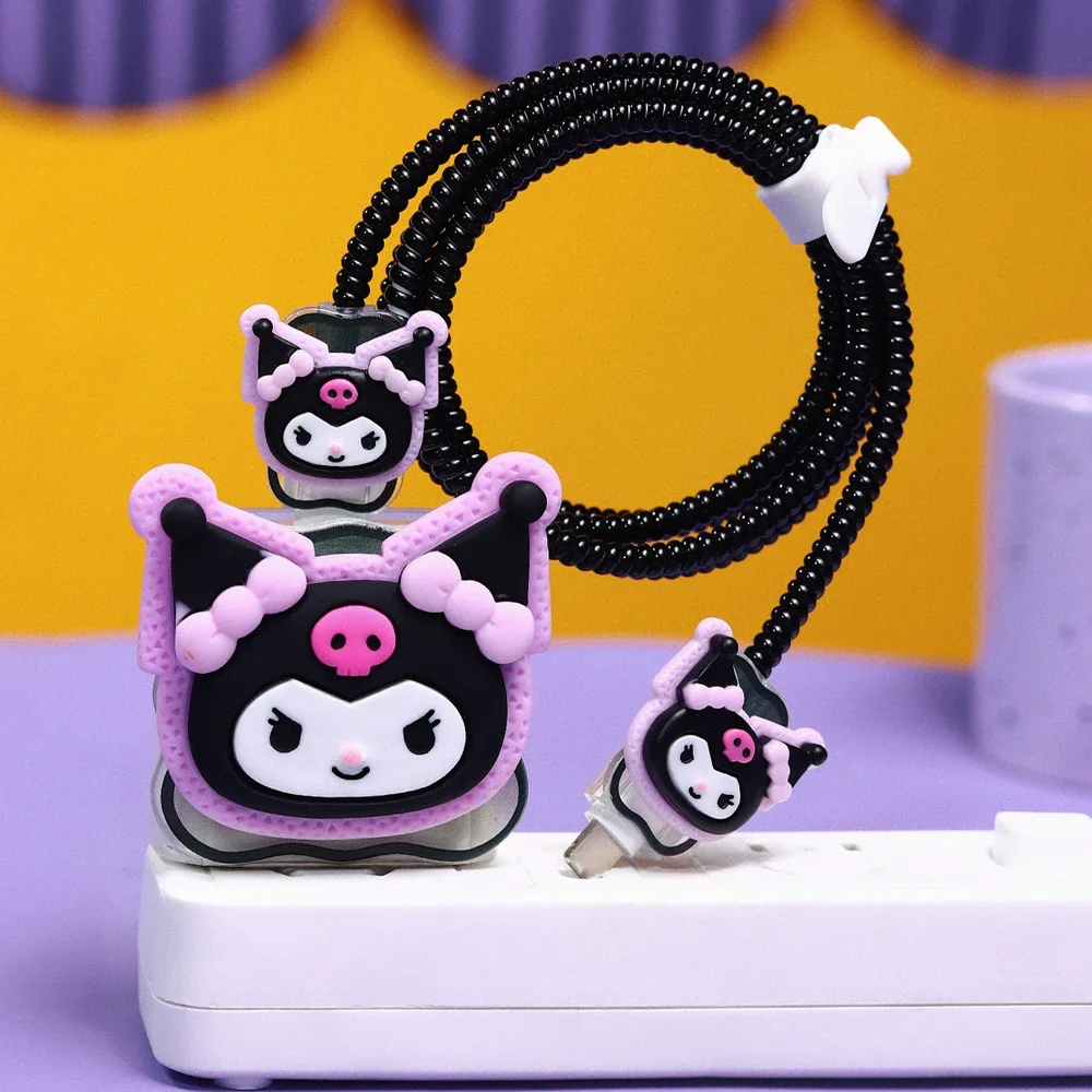 Cute Anime Cable Protector for iPhone / iPad 18W/20W Charger Protector Case Cartoon Cable Management Phone Wire Cord Organizers