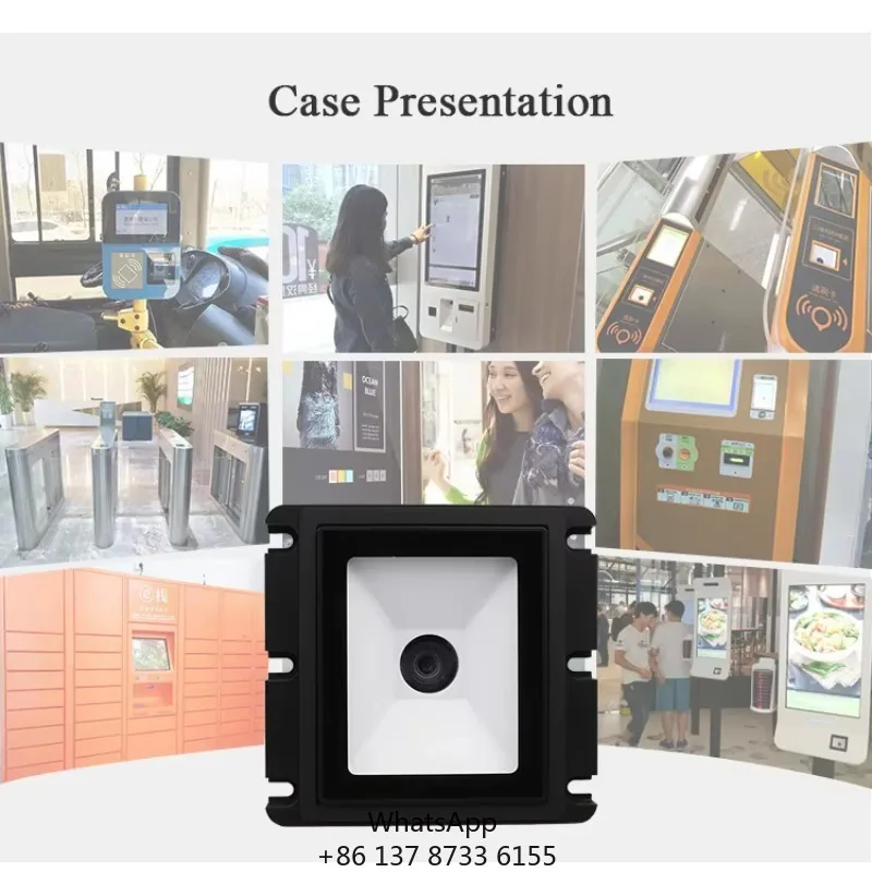 Rakinda LV4300pro-TTL232 USB Fixed Mount Barcode Scanner White LED QR Payment Embedded 1D 2D Reader CMOS Sensor