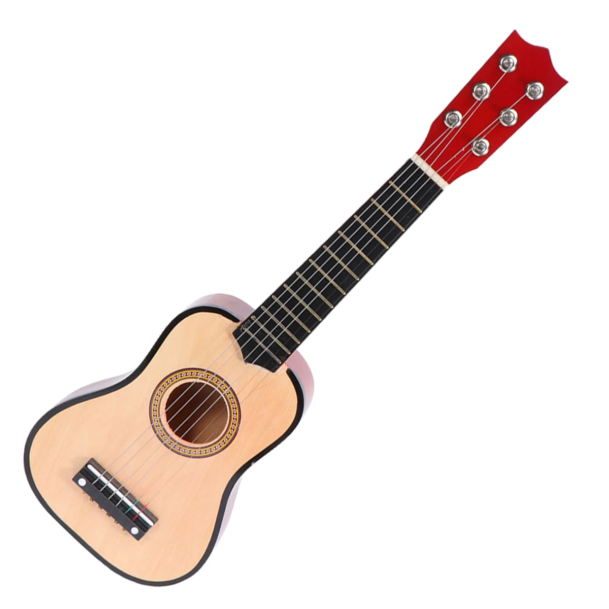 

21Inch Folk Acoustic Guitar Beginner Instrument Portable Wood Craft Comfortable Hold Learning Music Gift for Families