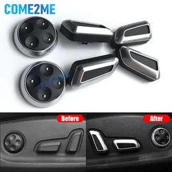 Beler 6 Stuks Plastic Autostoel Aanpassing Schakelaar Controle Knop Cover Trim Fit Voor Audi A4 Q5 A5 A7 Q3 Q7 2013
