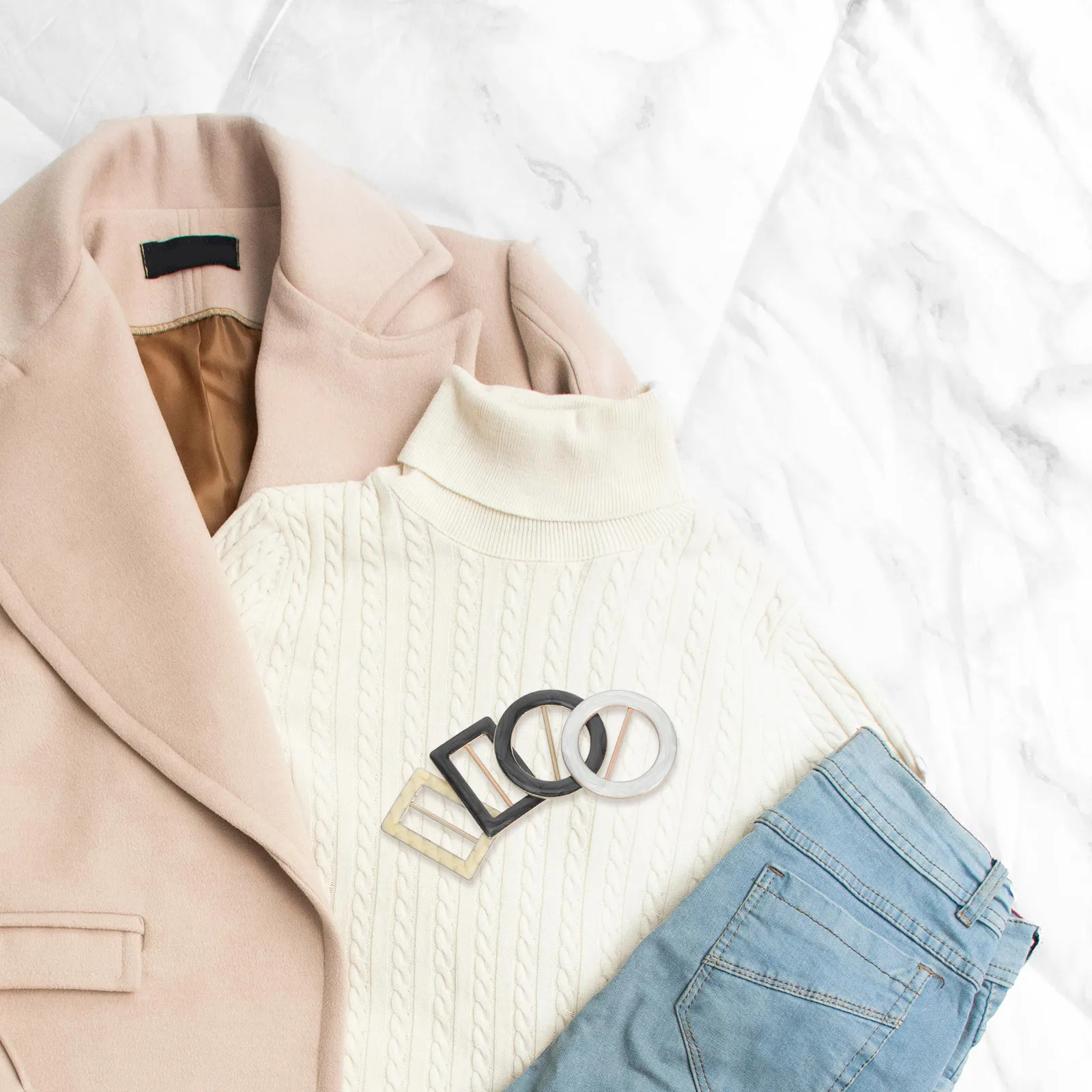 4 pçs fivela de nó de canto de metal para lenços de seda camisetas chapéus cintos vestido cinch clipe roupas fivelas xale clipe cachecol slide