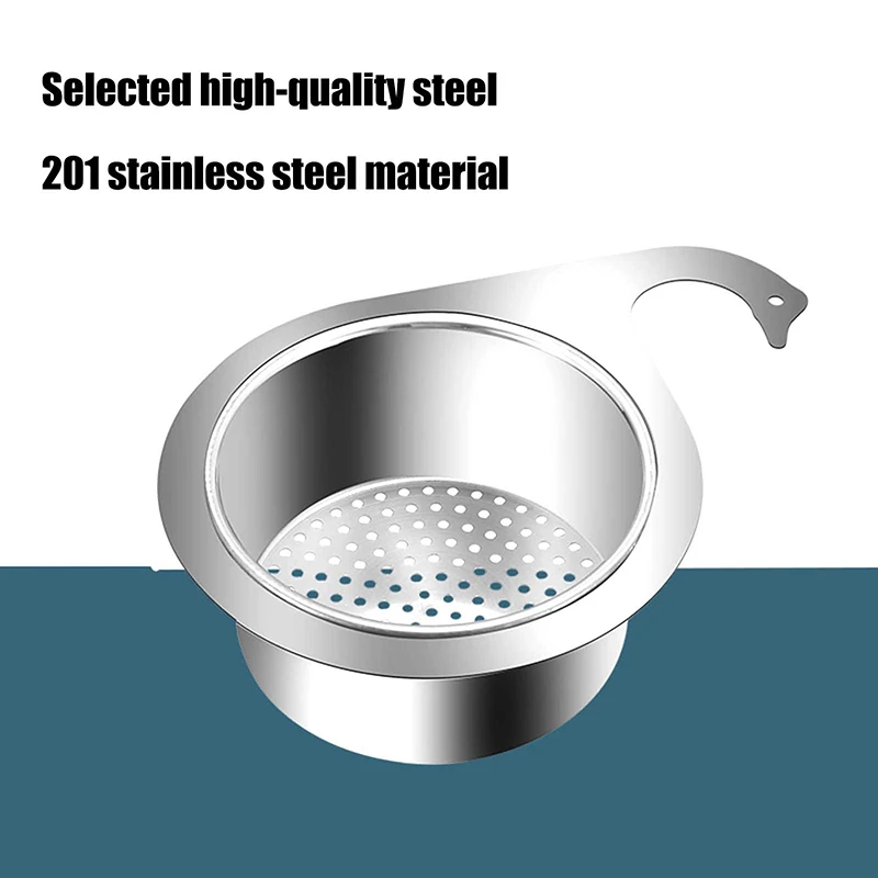 

Фильтр в форме лебедя из нержавеющей стали, кухонные инструменты, слив для раковины, корзина для воды, многофункциональная подвесная корзина без перфорации, полка для хранения