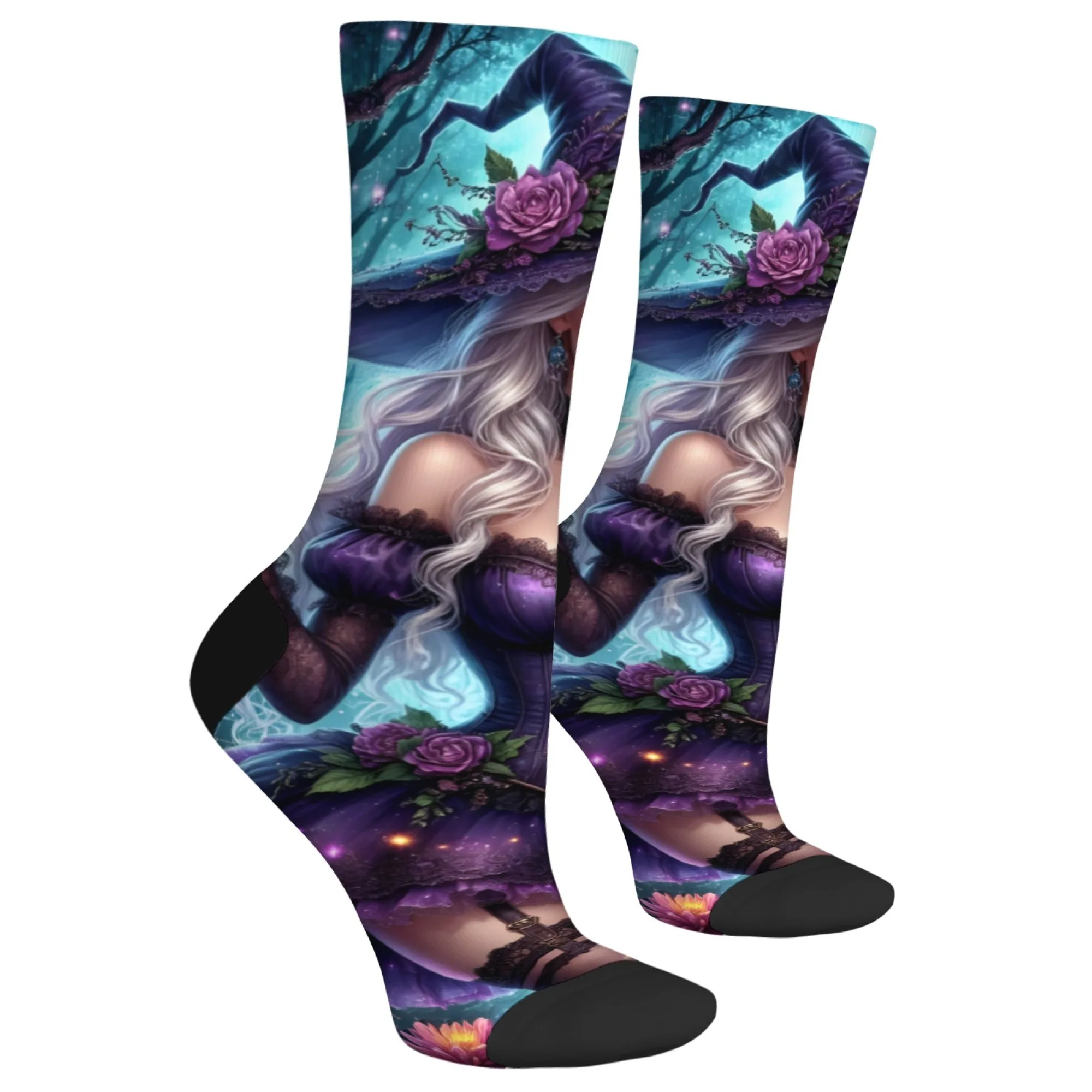 Magic Elf Fantasy Hexe Neuheit Happy Socken Unisex Retro Harajuku Stil lustige Hip-Hop Trend Socken Outdoor rutschfeste Sportsocken