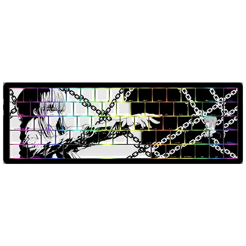 Anime Theme Keycaps Dye Sublimation Pbt Full Size Layout Rgb Character Transparency Origial Height Adaptation Mchose ACE68 Gift
