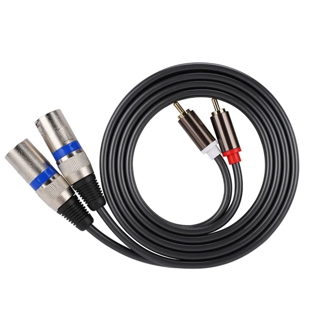 

1.5M / 4.9ft for RCA Male to XLR Male Plug-and-Play Double row PVC Wire Audio Adapter Cable Patch Cord HiFi Systems