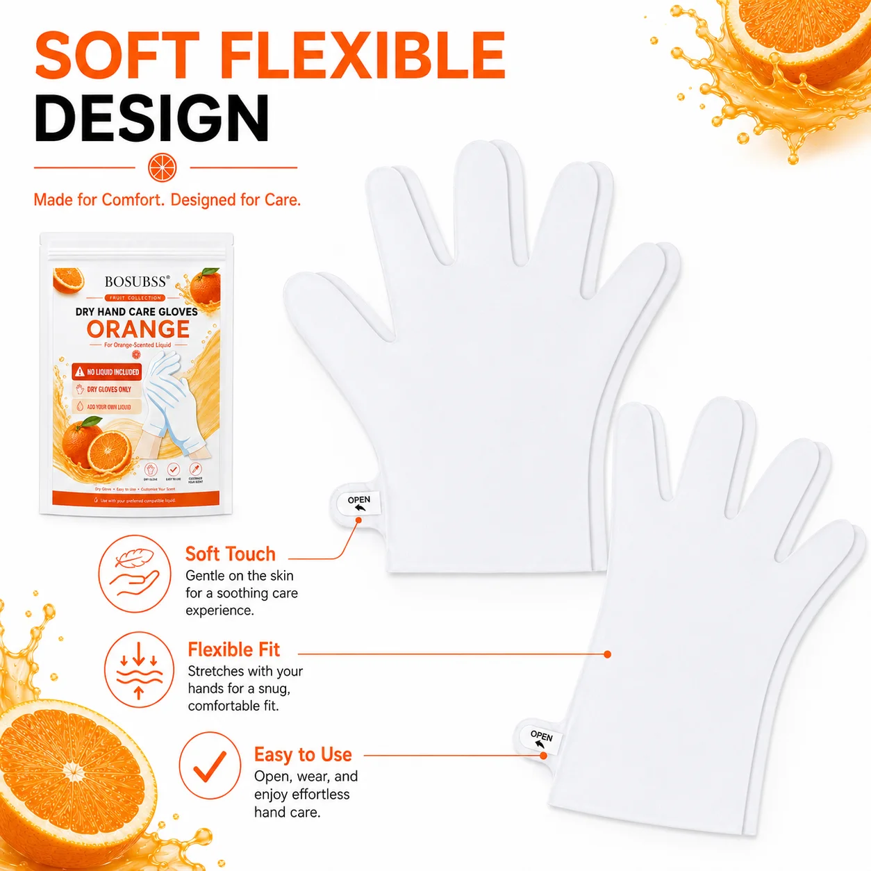 2 Pairs/4PCS Dry Hand Care Gloves, Soft Wearable Hand Mask Gloves, No Liquid Included, Add Your Own Compatible Hand Care Liquid
