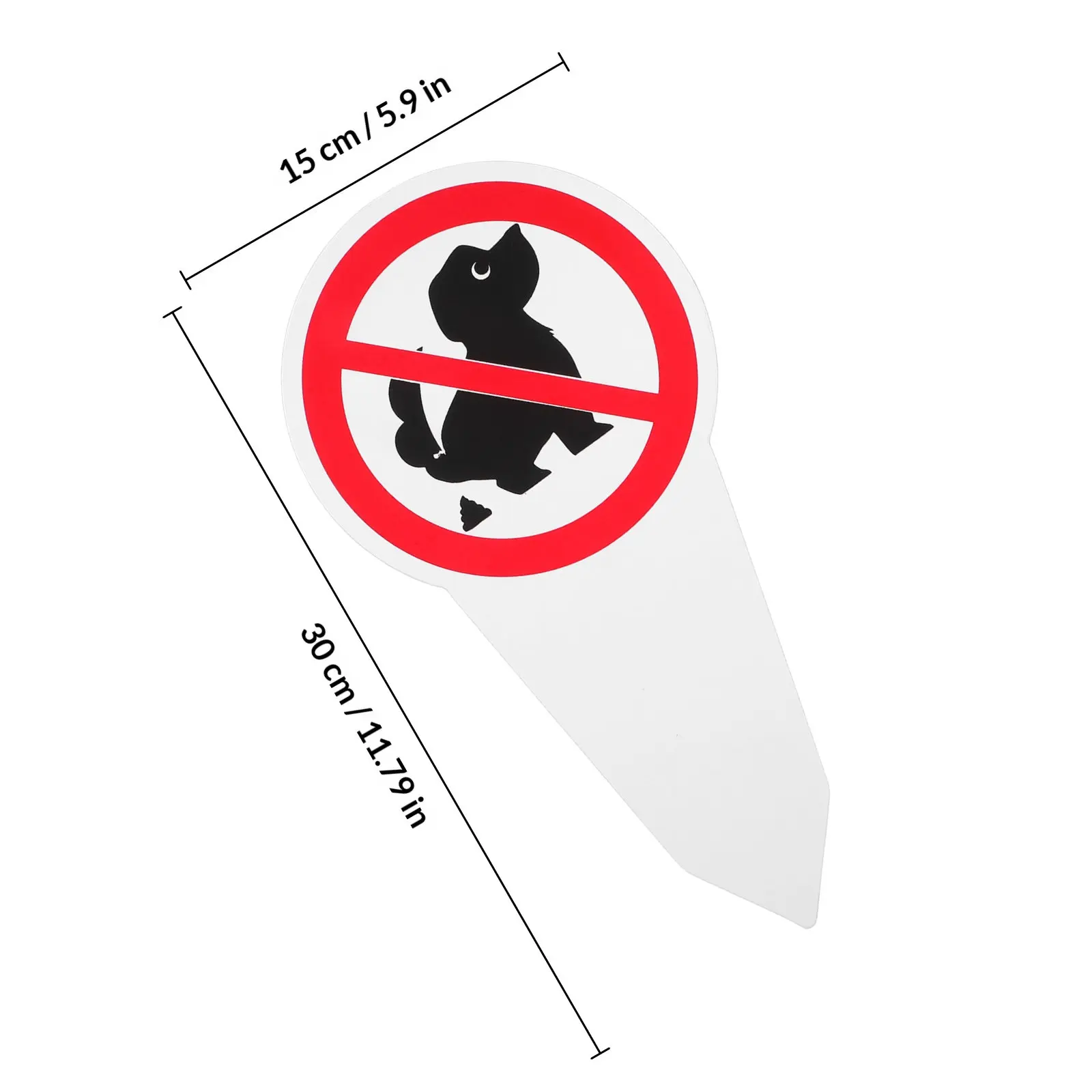 No Dog Poop Garden Sign PVC Outdoor Warning Sign with Sturdy Stake for Lawns Yards Parks Encourages Responsible Pet Ownership