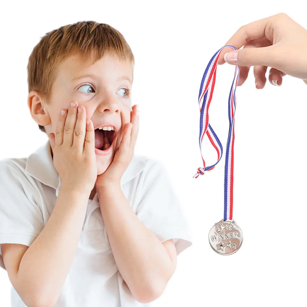 6 pezzi di nastri per medaglie, medaglie premio, premi colorati per le feste, premi per le competizioni dei bambini