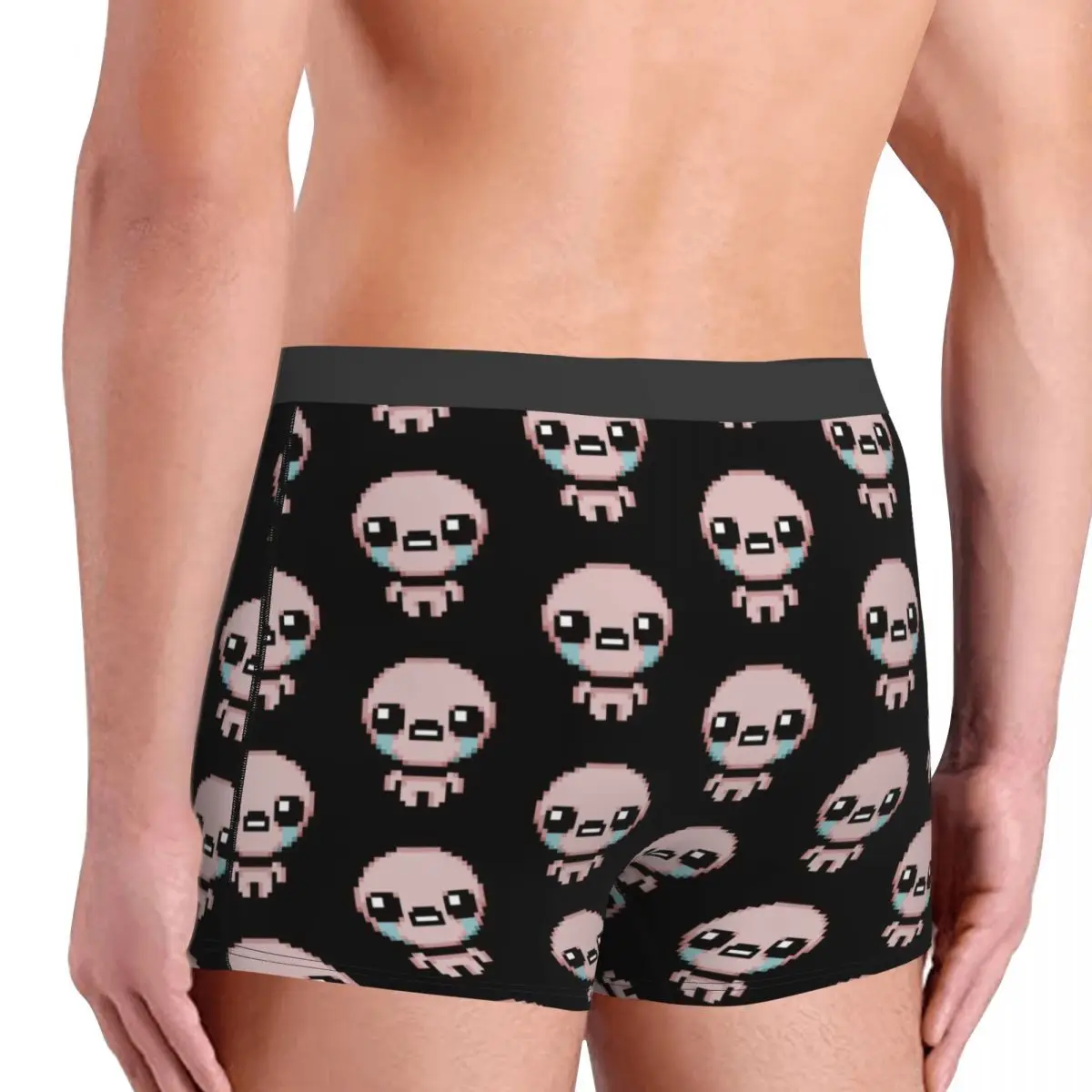 A ligação de isaac pixel underwear masculino sexy impressão boxer personalizado cuecas shorts cuecas macio