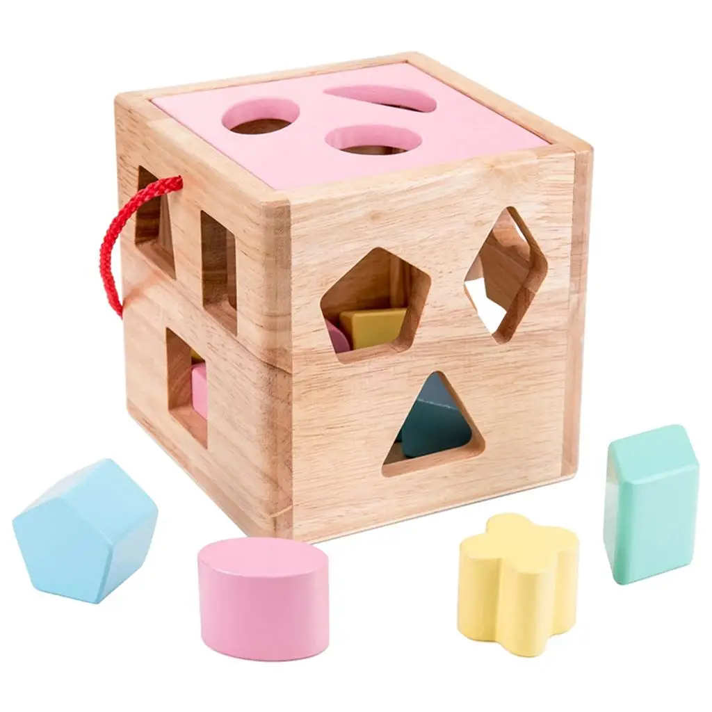 Shape Sorter Toy - Childrens Blocks Includes 1 Color Recognition Shape Toys with Colorful Sorter - Baby Toys - Toy Gift