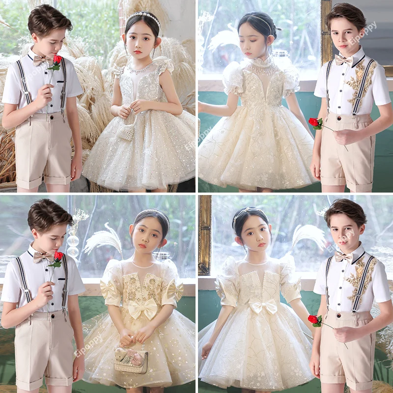 

Children's Choir Performance Costumes, Fluffy Gauze Skirts, Ballet Performance Costumes for Boys and Girls