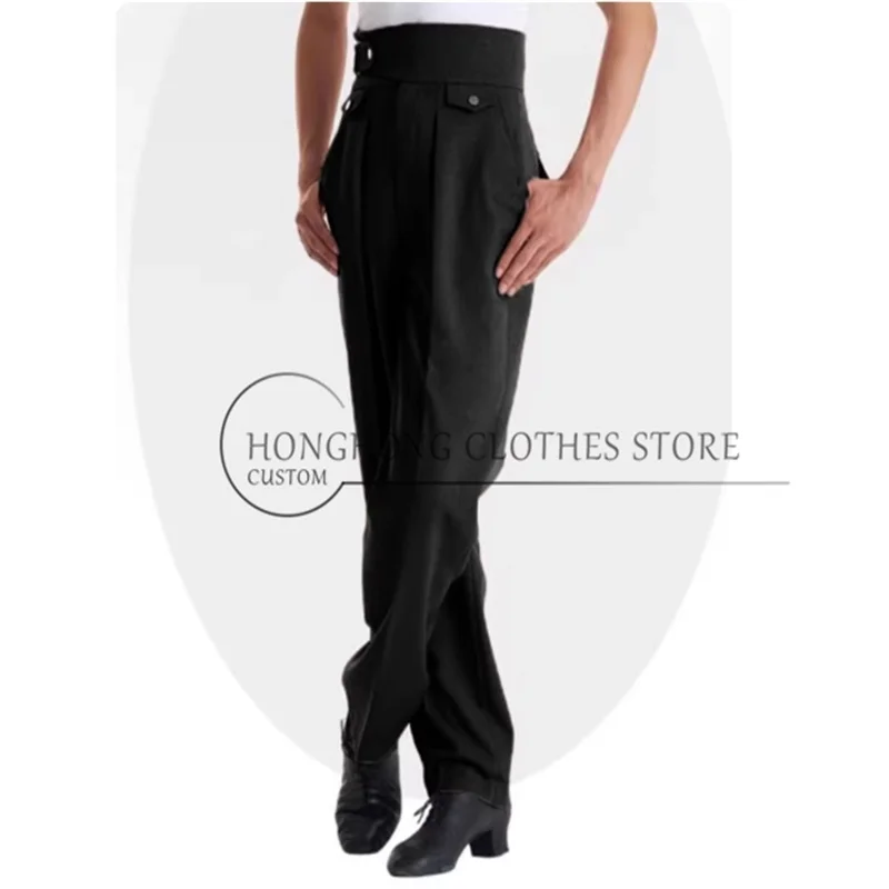 New trendy slacks - casual high-waisted dance pants with loose fit and anti-shrink feature - custom-made men's pants
