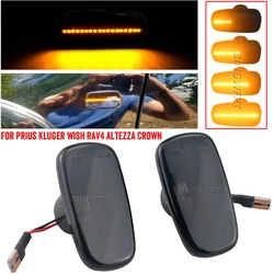 Luces Led dinámicas de posición lateral, lámpara de señal de giro para Toyota Prius Kluger Wish Land Cruiser 200 Prado 120 RAV4 Altezza Lexus IS300