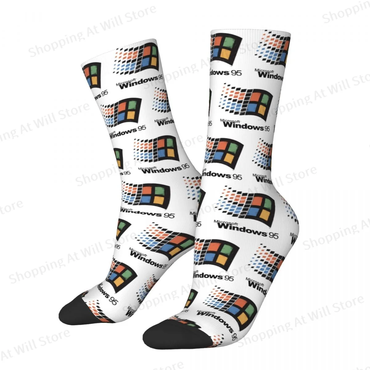 Technology System Windows 95 Unisex Wintersocken Outdoor Happy Socks Street Style Crazy Sock