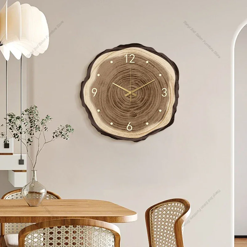 

Простой дизайн, художественные настенные часы для гостиной, винтажные деревянные бесшумные настенные часы, украшение, электронный домашний декор Wanduhr LLWC