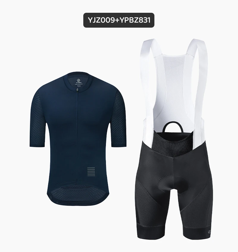 Ykyw Sommer Herren Rad trikot setzt Kurzarm Rad trikot Träger hose Fahrrad bekleidung atmungsaktive MTB Fahrrad Kleidung Anzüge – Detail 6