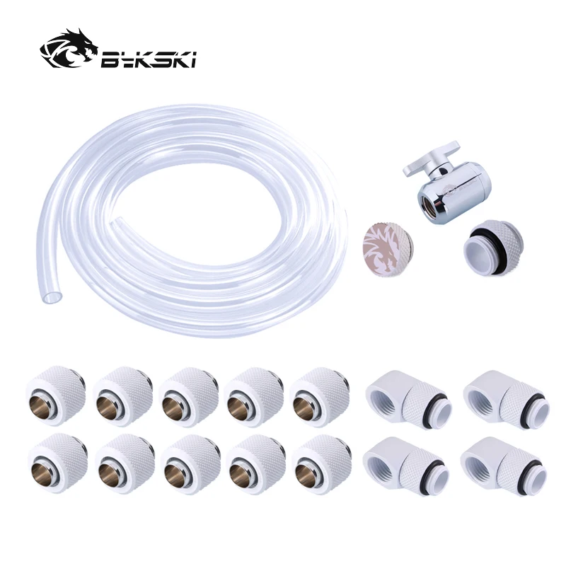 Imagem -05 - Bykski Kit de Encaixe de Tubo Macio Conector de Compressão Articulação Mais Tubo de Mangueira Mais Interruptor Acessórios de Refrigeração a Água