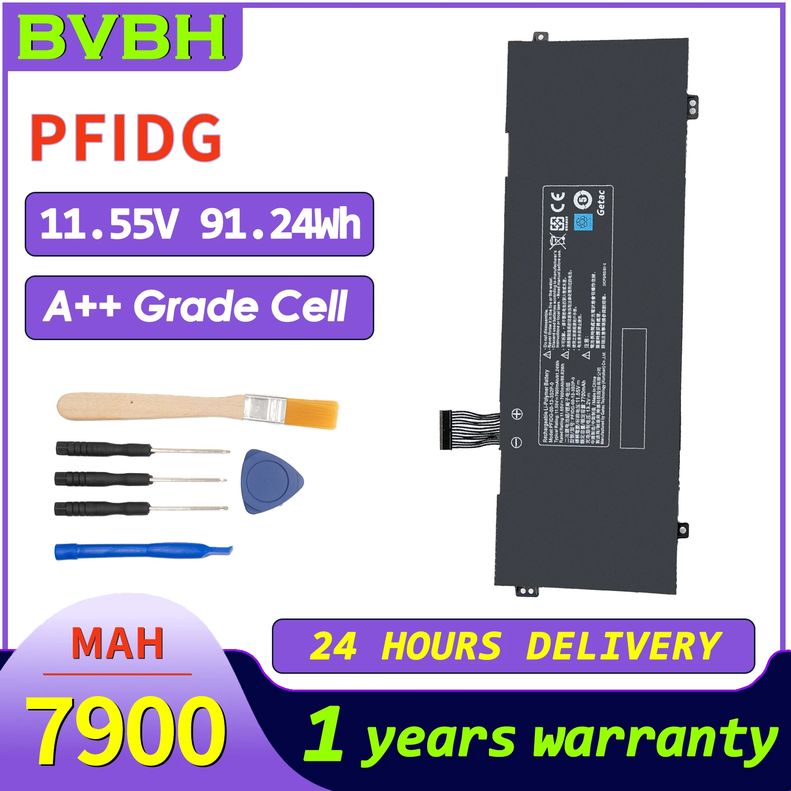 

BVbh PFIDG Genuine New PFIDG-00-13-3S2P-0 Battery PFIDG-03-17-3S2P-0 for Getac for Schenker S1 Plus VIA 15 Laptop