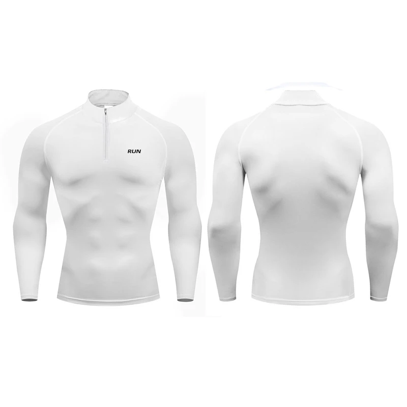 Running T-shirts Men Compression Long Sleeve Sports Polo Shirts Trainning & Exercise Gym Fitness Quick Drying Sportswear image 4