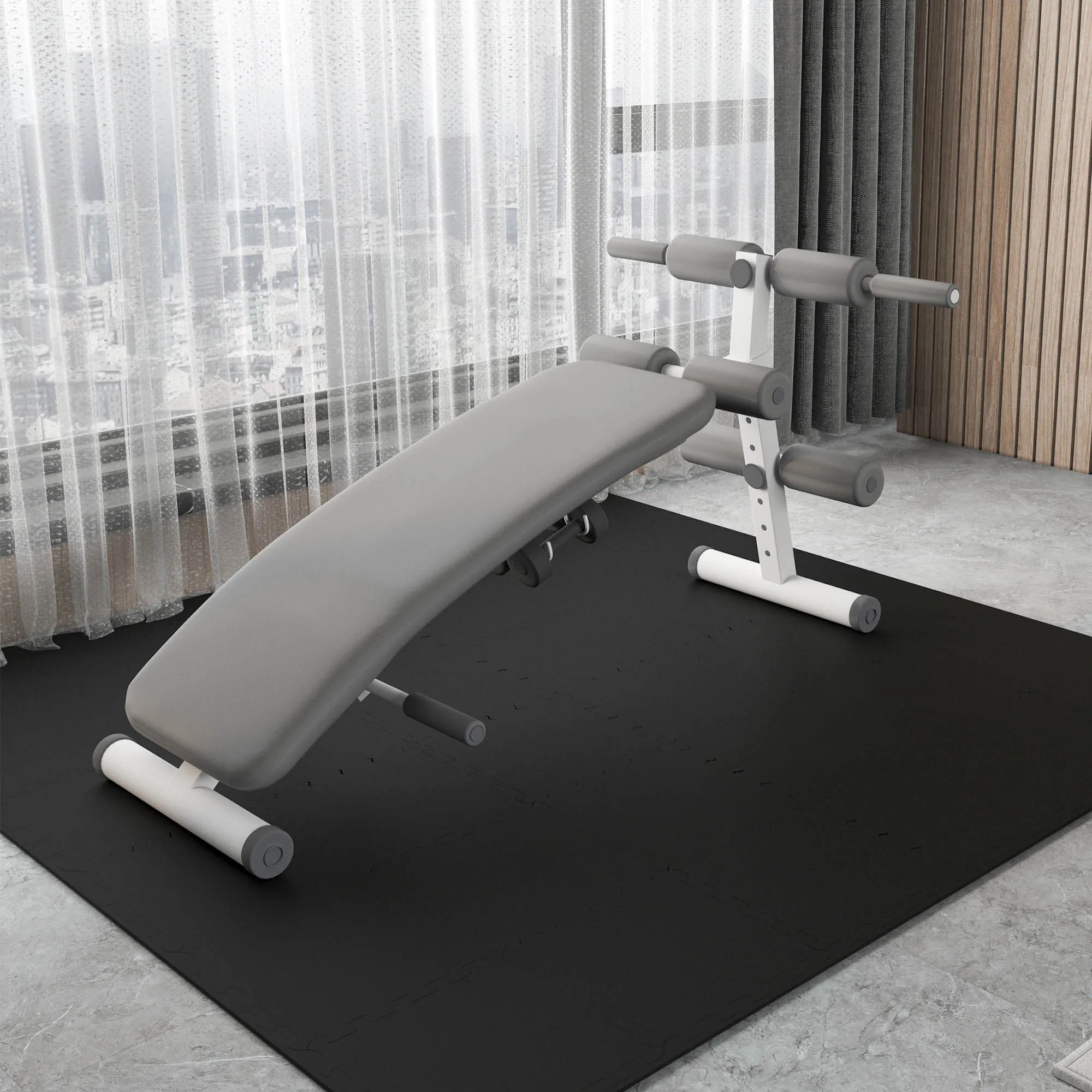 Telas de piso de ginástica de borracha interligadas de 6 mm de espessura 24 x 24 polegadas (60 x 60 cm) Pacote com 8