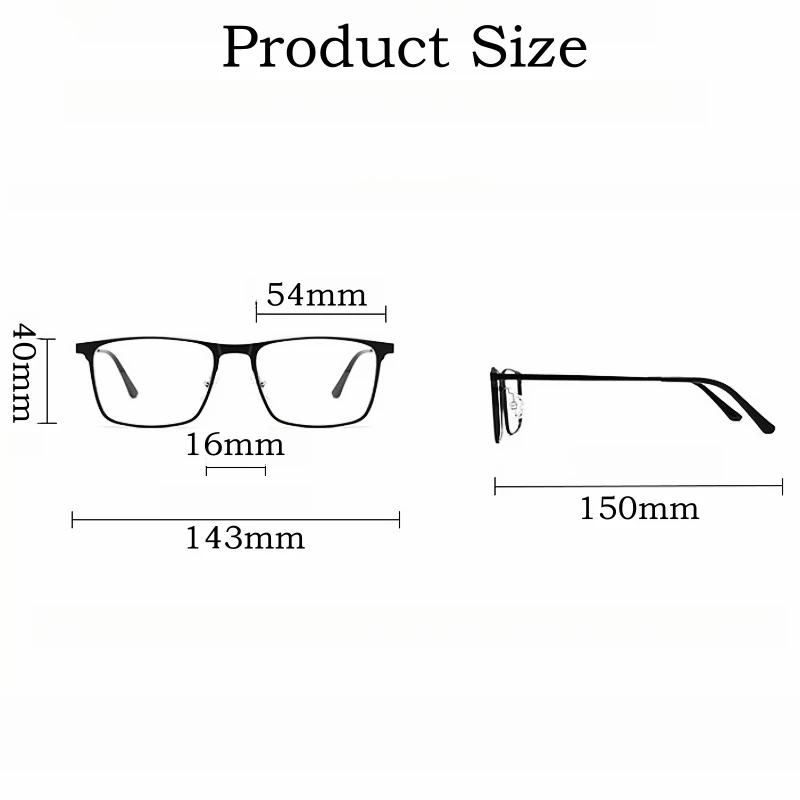 Очки YIMARUILI Мужские поляризационные, магнитные прямоугольные оптические аксессуары в оправе из чистого титана и алюминия и магния