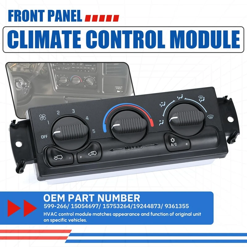 Super Sale A/C Heater Control Panel for GMC Sierra Chevy Silverado 1999-2002