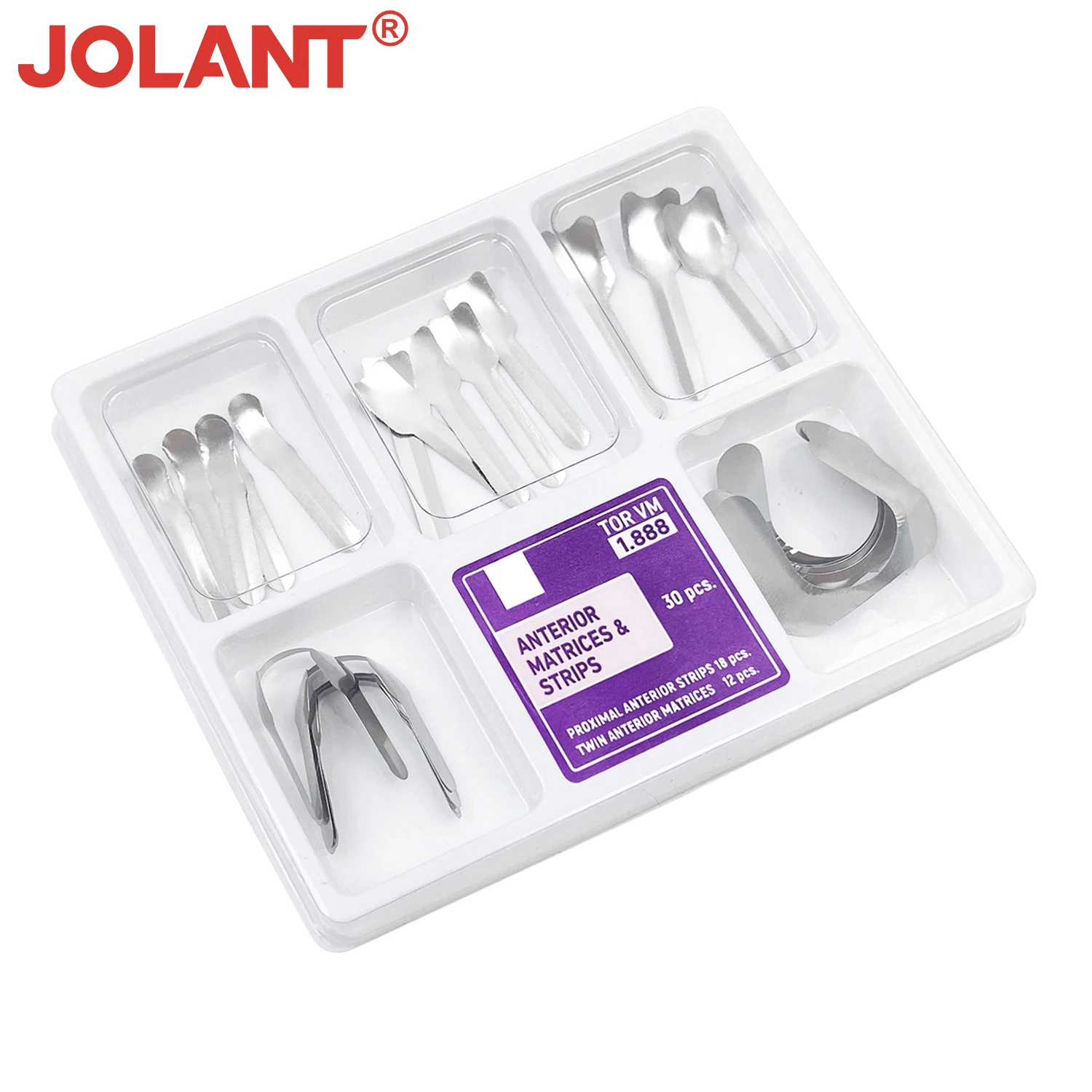 

JOLANT 30pcs/Box Dental Proximal Anterior Strips Kit Large Small Twin Anterior Matrices Matrix Systems