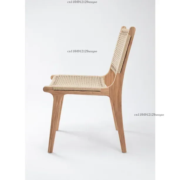 Japanese Simple Home Stay Rattan Dining Chairs For High Quality Ash Wood Vintage Design Cafe