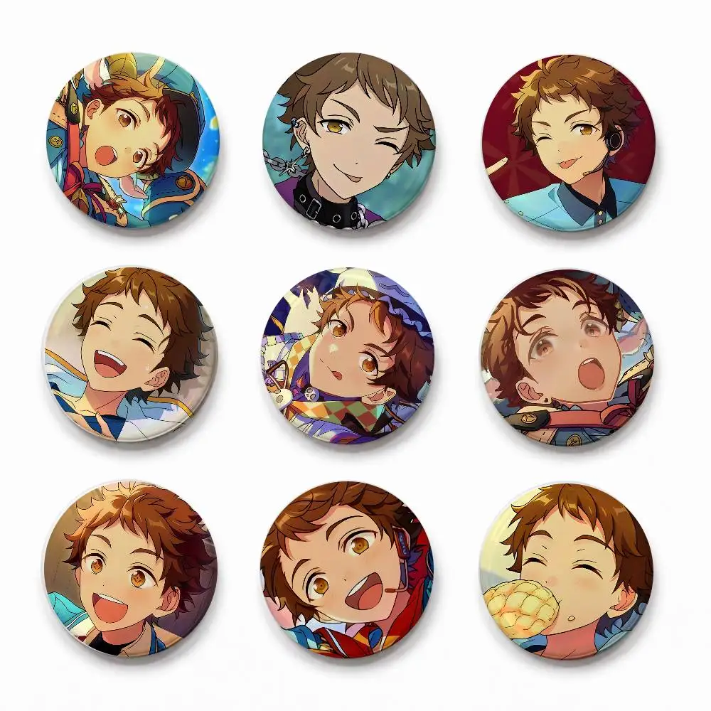 Mitsur-u Tenma-s Anime Mixed Theme Round Button Badge Set Anime Cartoon Music Game Fashion Pins For Bags Clothes Accessories