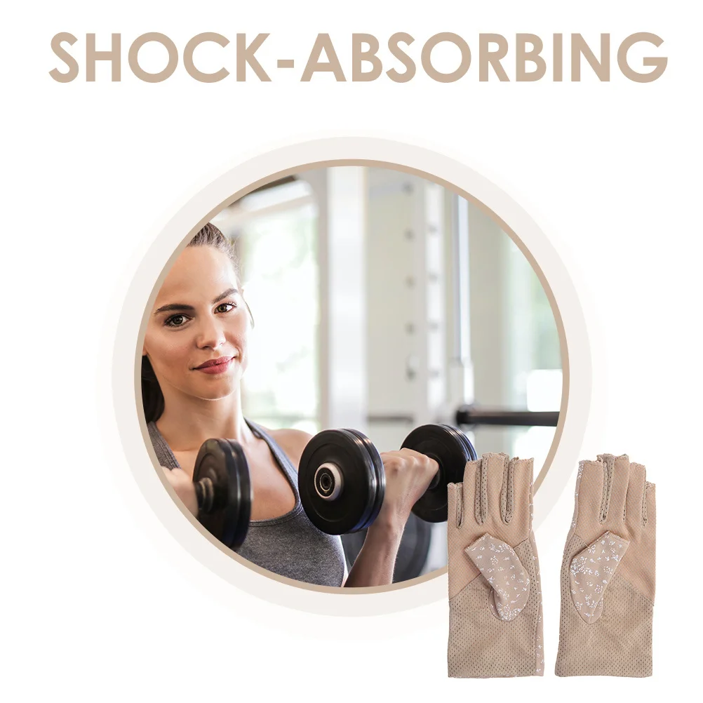 

2Pairs Comfortable Half Finger Gloves Sun-Proof Wear-Resistant Easy Clean Breathable Fabric for Cycling Driving Hiking Outdoor