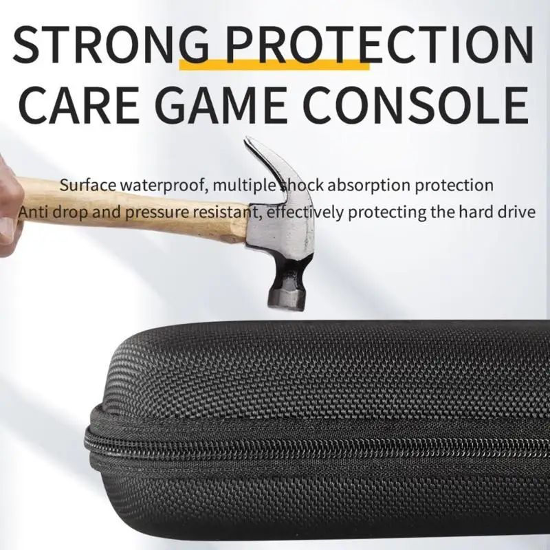 G8DF Handheld Game Console EVA Bag Scratchproof Storage Box for RG406H Protector Case with Pocket Travel Carrying