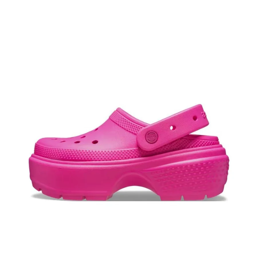 Crocs Stomp Clog Women's Pink Trendy Clogs  Comfortable Vibrant High-Quality Soft Lightweight Stylish Fit 209347-6TW