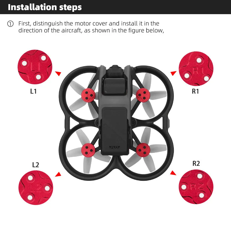 Tapa de la cubierta del Motor para DJI Avata Droen, protección de aleación de aluminio, Protector de Motor a prueba de polvo, accesorios antiarañazos