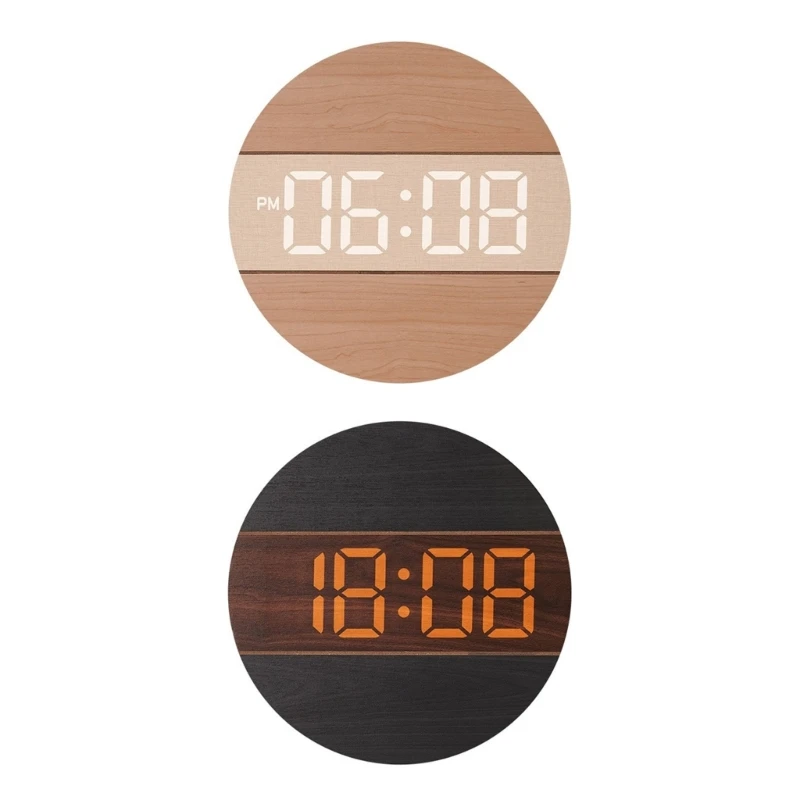 

Contemporary Brown Wall Clock, Quiet Movement, for Home or Office Decors Battery Operated Decorative Wall DropShipping