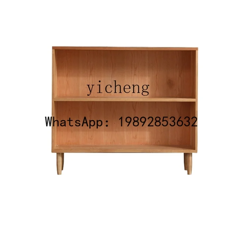 Shelf Oak Cherry Storage Cabinet Glass Door Bookcase Black Walnut Display Cabinet Simple
