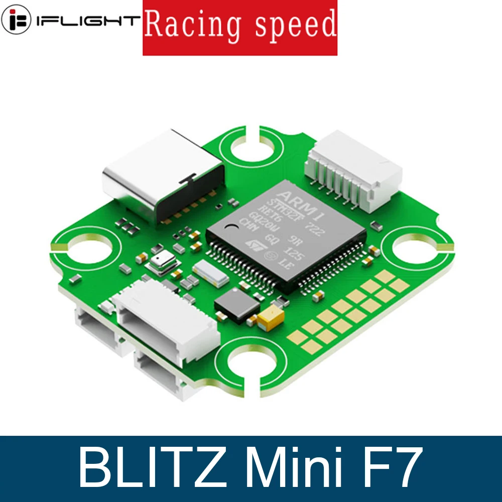 

iFlight BLITZ Mini F7 Stack with BLITZ Mini F7 V1.2 Flight Controller / BLITZ Mini E55 4-IN-1 2-6S ESC for FPV Racing Drone