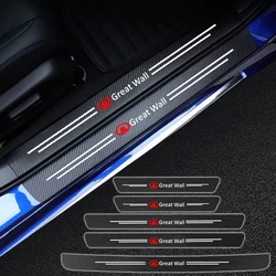 Car Door Threshold Scuff Plate For Great Wall GWM M4 STEED Poer Wingle Carbon Fiber Car Trunk Rear Bumper Sticker Accessories