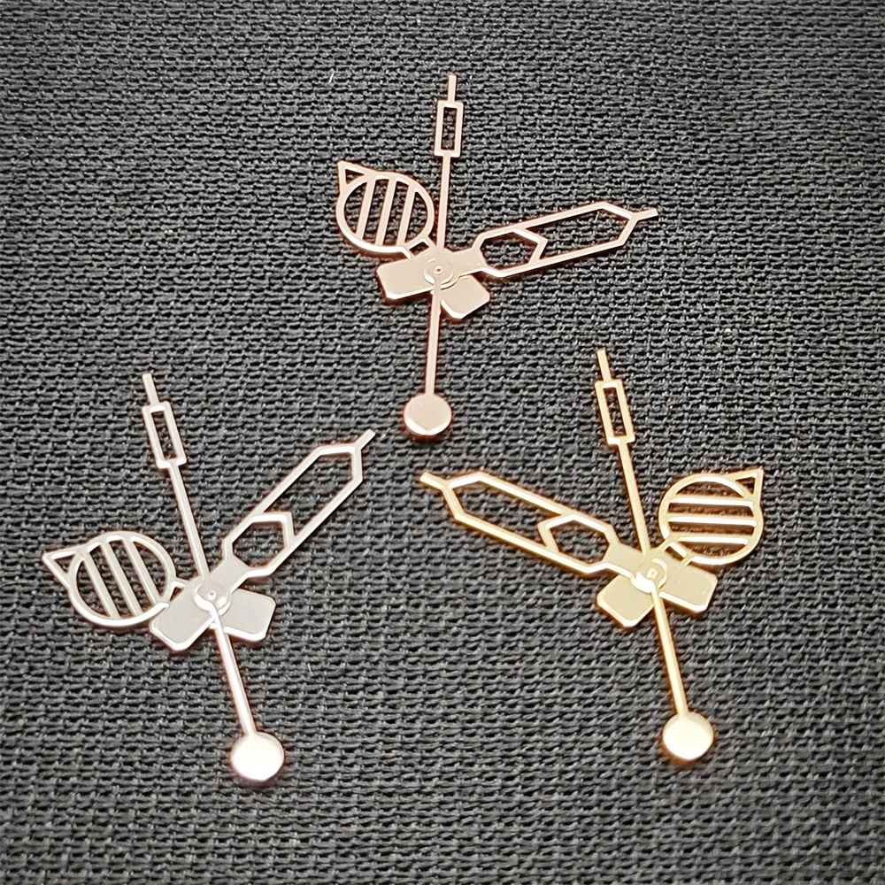 Modified New Round And Rectangular Hollow Pointers Non Luminous Men's Watch hand Three Needle fit for NH35 NH36 4R 7S  Movement