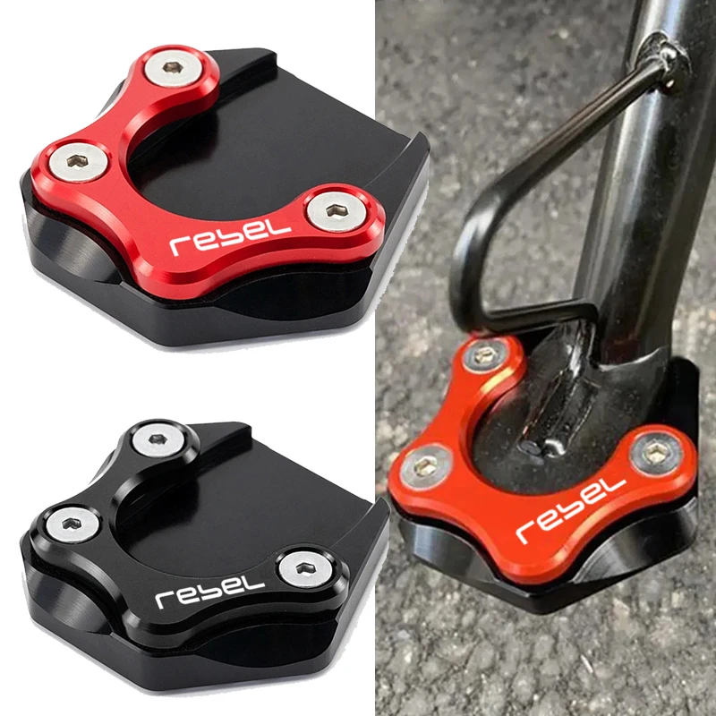 Para HONDA rebel500 250 300 REBEL CMX 2017-2024 accesorios soporte lateral extensión de caballete placa de soporte