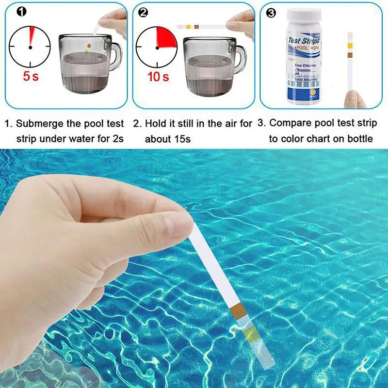 .New Sale-Aquarium Water Test Strips Wide Application Quality Detection Kit for Aquarium Pond Fish Tank Shrimp Farming Use