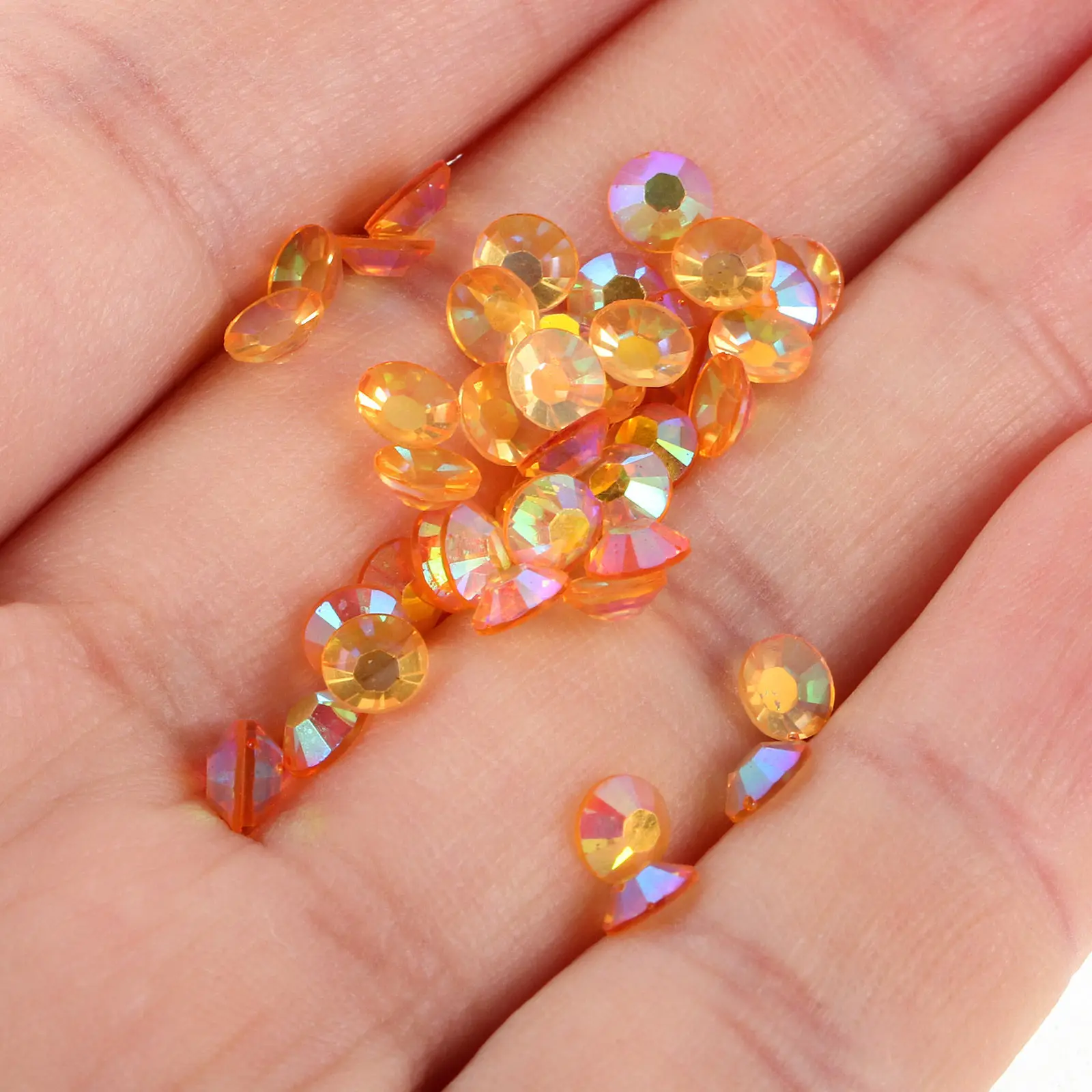 

Набор из 6 упаковок оранжевых страз из смолы, 5 мм, плоские, круглые, с эффектом желе, декоративные камни для дизайна ногтей, поделок, одежды, обуви, сумок