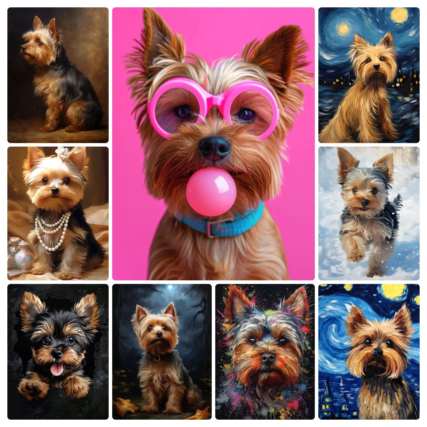 Jigsaw Puzzle 500/1000 Pieces Cute Puppy Portrait  Paper Puzzles Adult Present Portable Box for Family Games Educational Toys