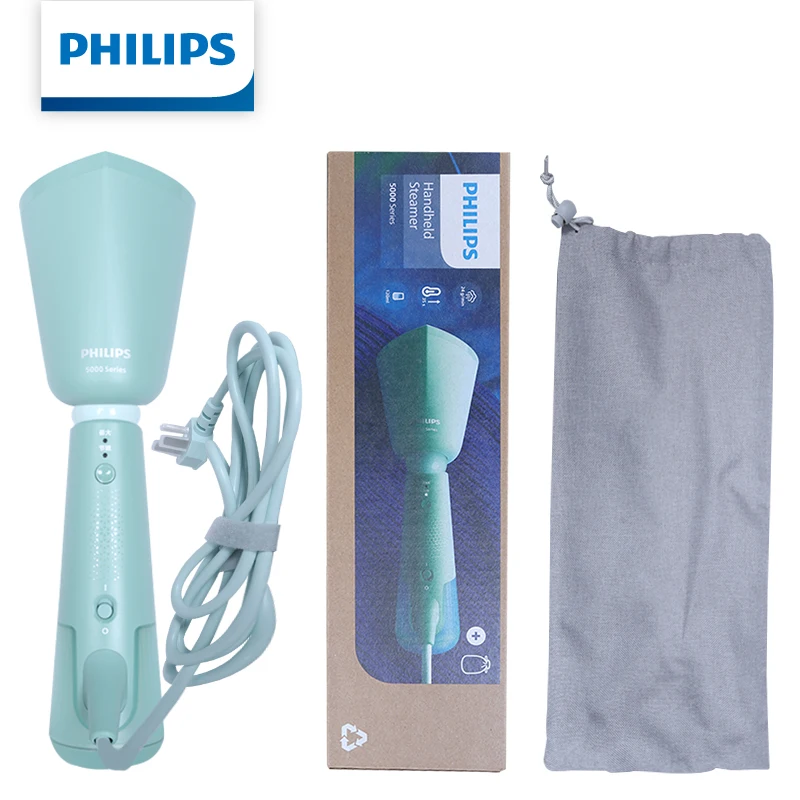 Philips Handheld Garment Steamer with Adjustable Tilt Nozzle, Preheats in 35 Seconds, Eco & Max Steam Settings, 120ml Water Tank