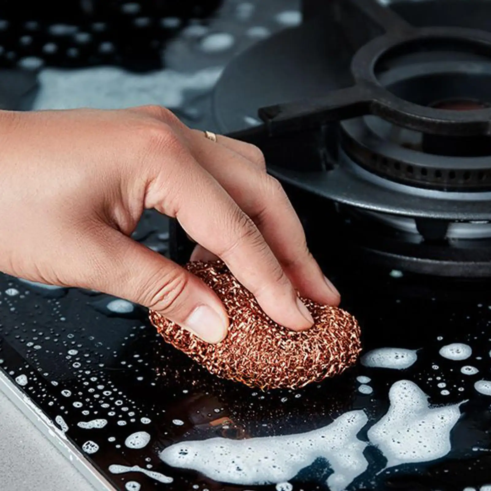 2 قطعة تنظيف الأسلاك النحاسية الإسفنج كرات لحام لحام الحديد تلميح الأنظف النحاس المطبخ تنظيف أداة وعاء أجهزة غسل #2