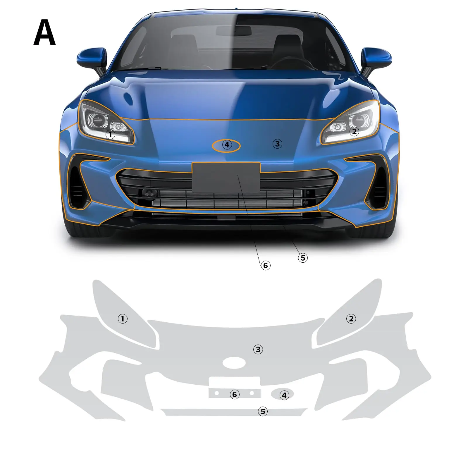 

For Subaru BRZ 2021 2022 2023 TPU Body Bumper Door Pre-cut Sticker Paint Protection Film PPF Scratch-resistant And Transparent