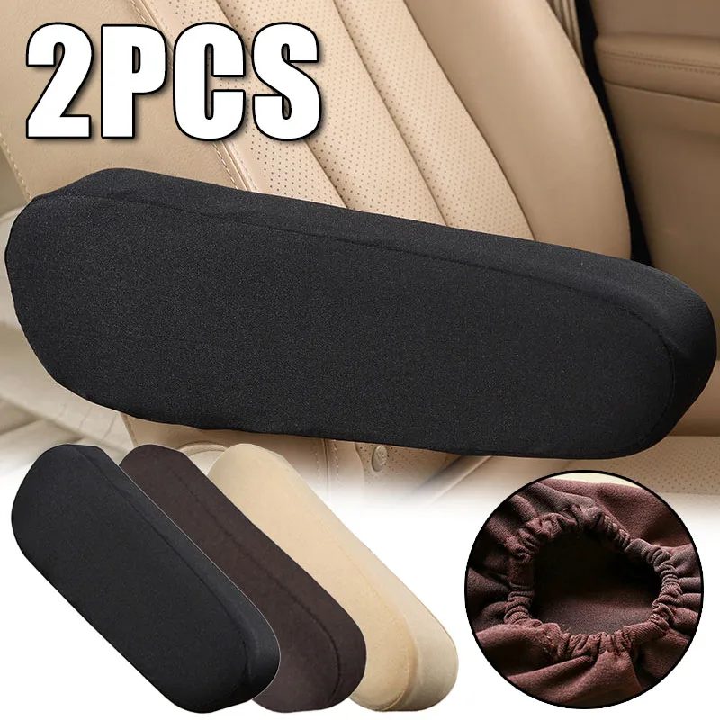 1 pair Car Armrests Covers Auto Centre Console Elastic Front Seats Armrest Protector Covers Universal Car Accessories 3 Colors